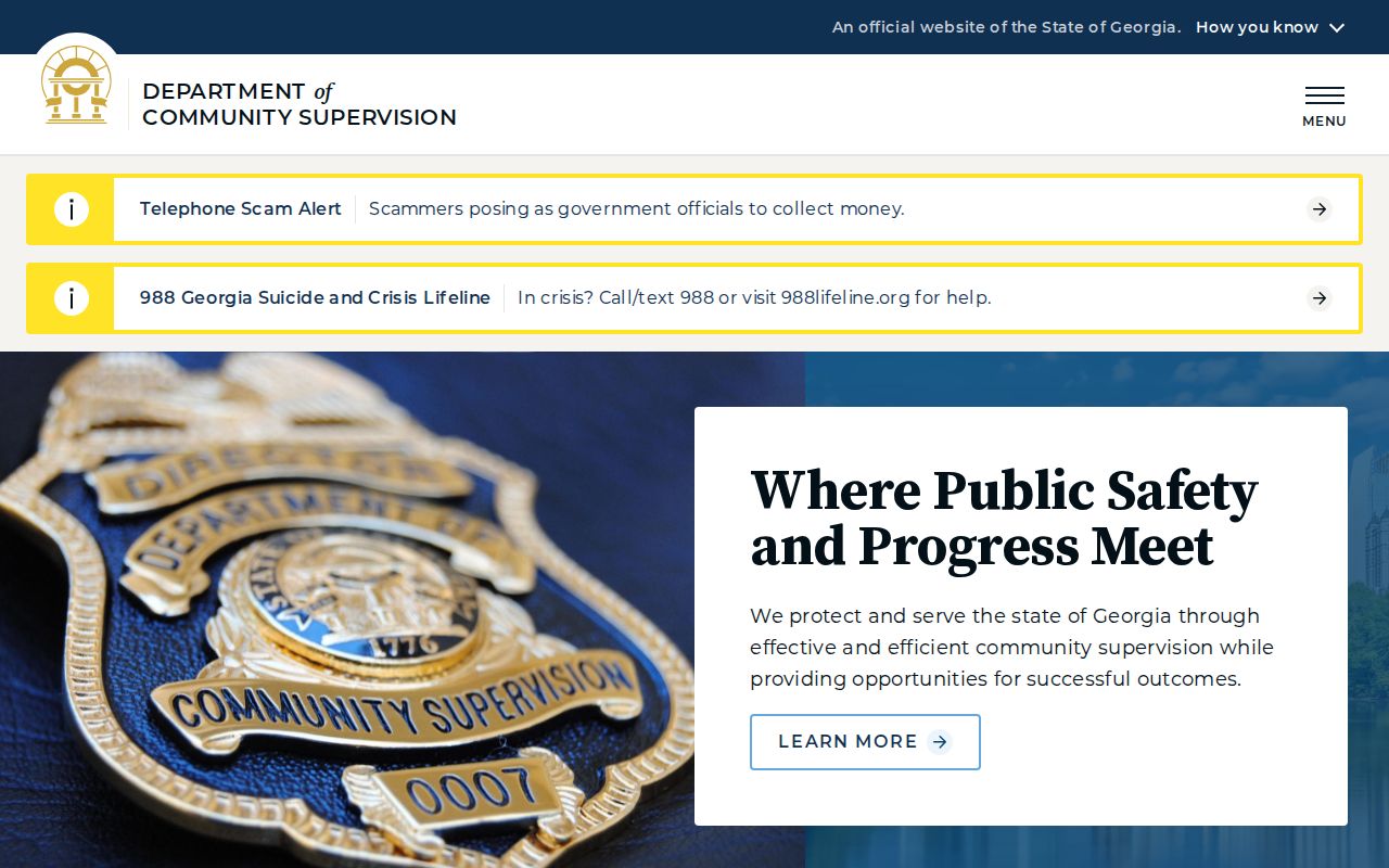 Crisp County criminal record supervision through Georgia DCS