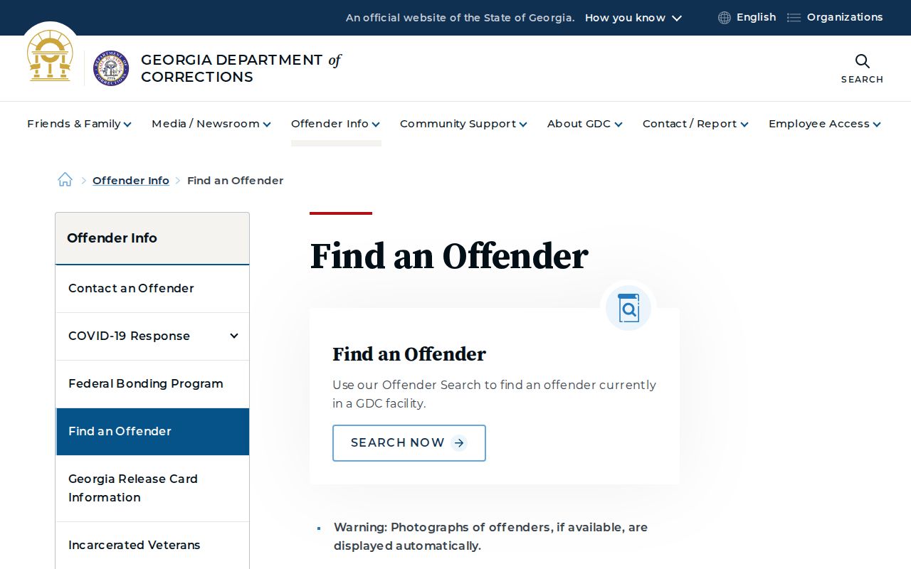Crisp County criminal history GDC offender search gateway