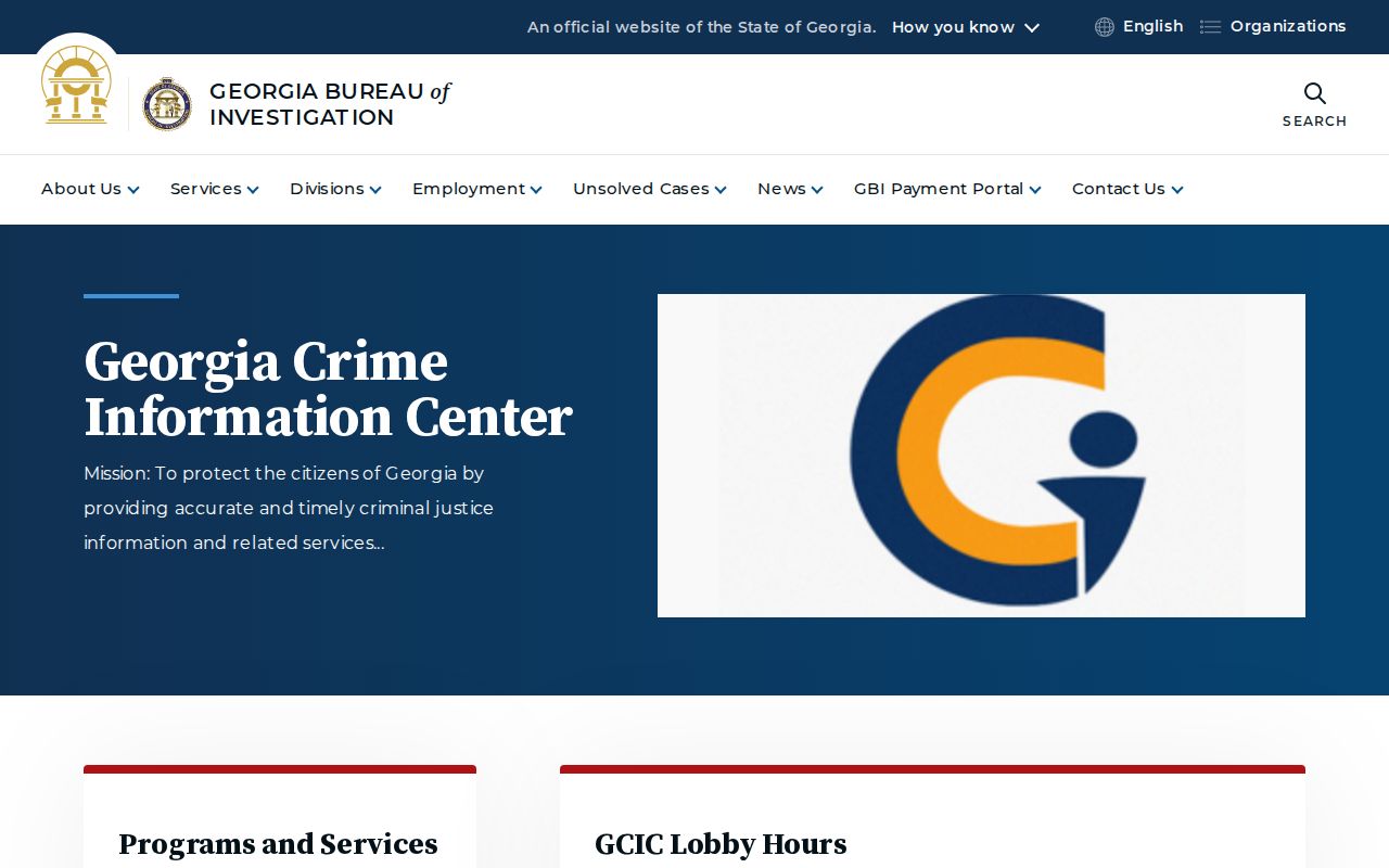 Crisp County criminal history GCIC program information