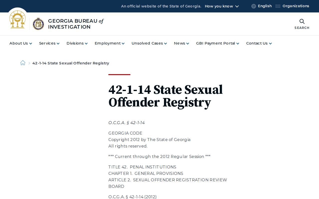 Crisp County sex offender lookup and Georgia risk classification law