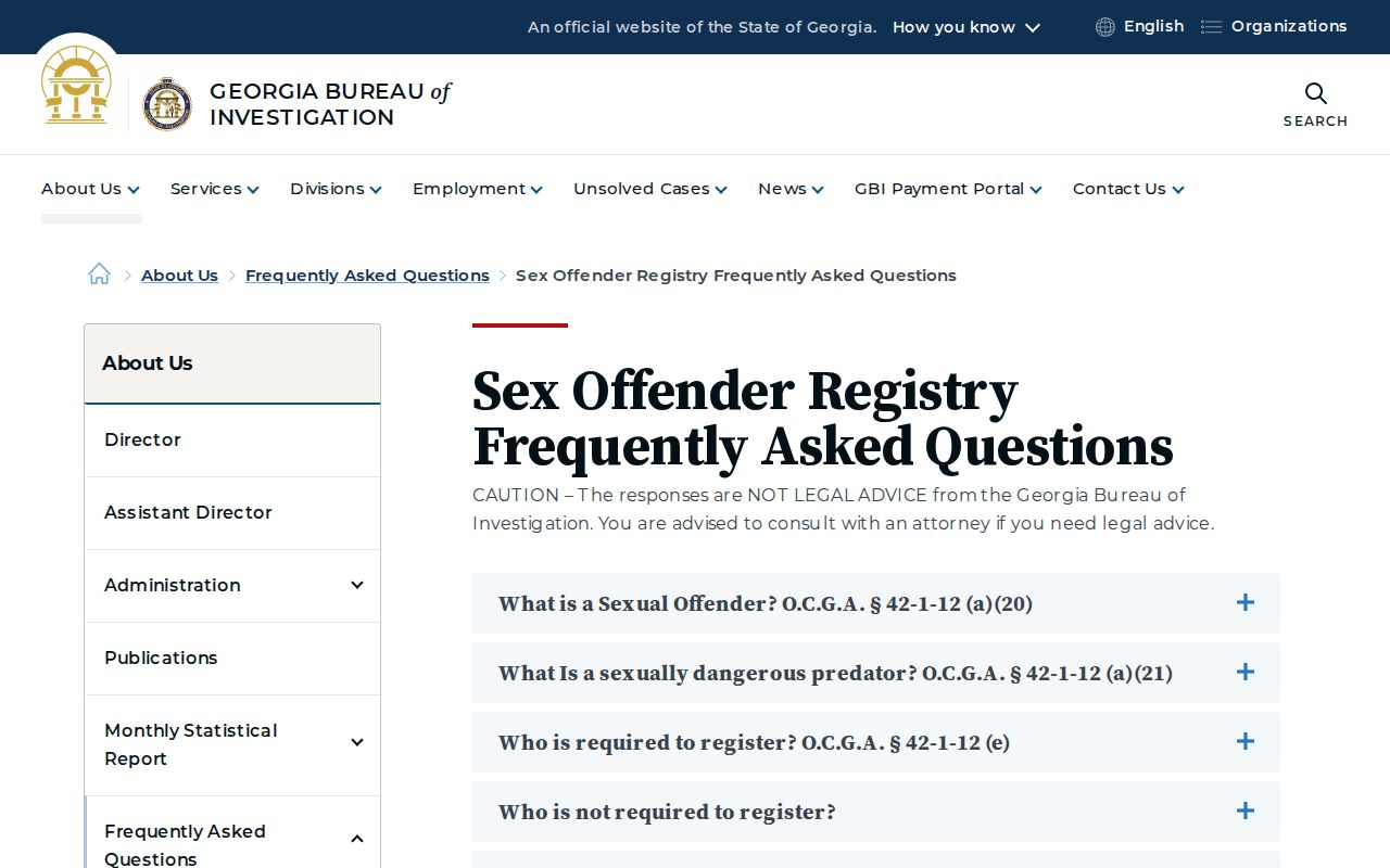 Crisp County sex offender lookup and Georgia registry FAQ
